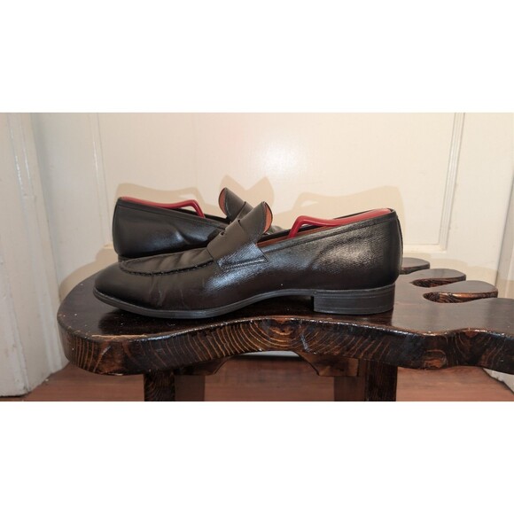 Santoni Brown Leather Penny Loafers-Mens 8.5 Made In Italy main image 8